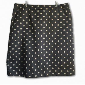 Boden Polka Dot Skirt Blue Gray Size 14L
